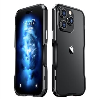 LUPHIE voor iPhone 14 Pro Max 6,7 inch valbestendig metalen frame Anti-collision Phone Bumper Case