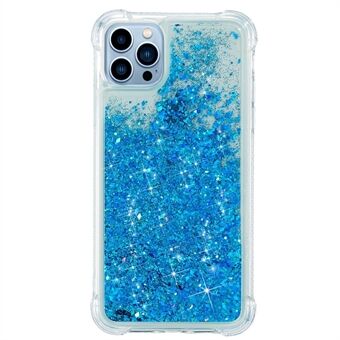 Voor iPhone 14 Pro Max 6.7 inch Drijfzand Vloeiende Glitter Case Zachte TPU Versterkte Hoeken Beschermende Achterkant: