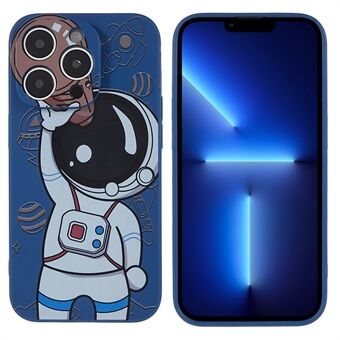 Voor iPhone 14 Pro Max 6.7 inch Astronaut Patroon Afdrukken TPU Drop-proof Cover Precieze Uitsparingen Telefoon Case: