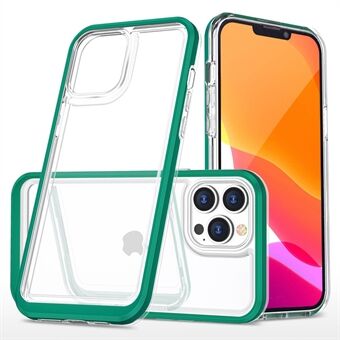 Voor iPhone 14 Pro Max 6.7 inch TPU + PC Frame Clear PC Back Case Anti-drop Mobiele Telefoon Cover: