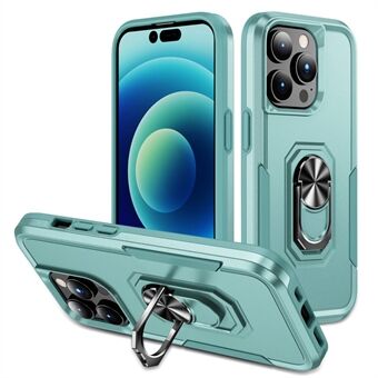 Voor iPhone 14 Pro Max 6.7 inch Anti-drop Telefoon Case PC + TPU Scratch Cover Slim Case met Kickstand