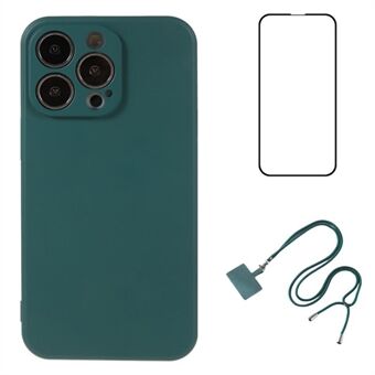 WANLONFENG RB1-serie voor iPhone 14 Pro Max hoesje. TPU telefoonhoesje met voorkant schermbeschermer.