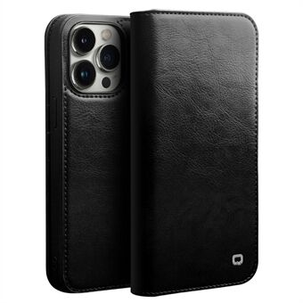 QIALINO Voor iPhone 14 Pro Max 6.7 inch Telefoon Flip Wallet Case Stand Drop-proof Lederen Telefoon Cover