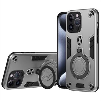 Voor iPhone 14 Pro Max Hoesje Draaibare Kickstand PC+TPU Valbescherming Telefoonhoesje