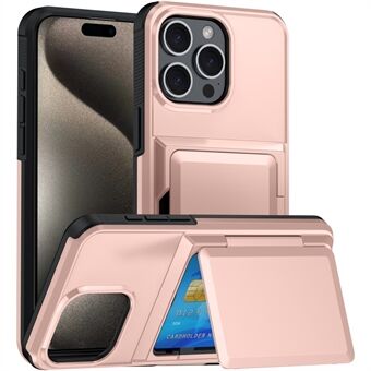 Voor iPhone 14 Pro Max Hoesjes Kaartsleuf TPU+PC Standaard Telefoonhoesje