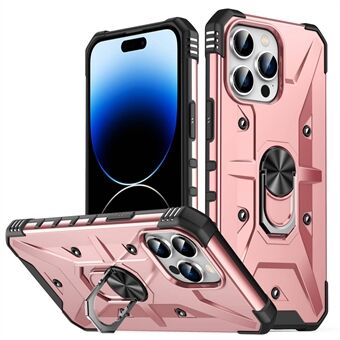 Voor iPhone 14 Pro Max Armor Case Hard PC Soft TPU slagvaste beschermhoes met Ring