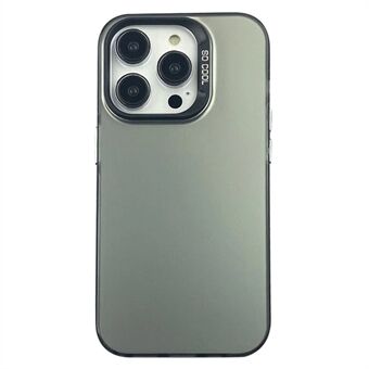 Voor iPhone 14 Pro Max Hoes IMD Zilveren Kleur Afwerking TPU+PC Telefoonhoes