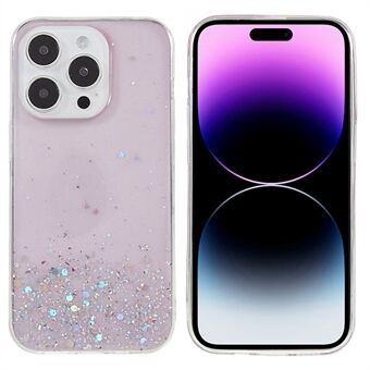 Voor iPhone 14 Pro Max Starry Sky Sparkle Epoxy Phone Case Soft TPU Anti-Fall Shockproof beschermhoes