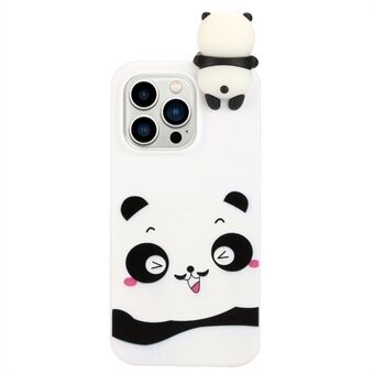 Valbestendig TPU-hoesje voor iPhone 14 Pro Max, patroondruk Cartoon dier 3D figuur beschermende telefoonhoes