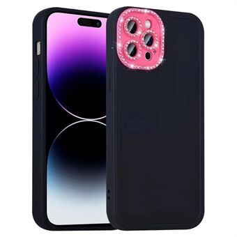 Voor iPhone 14 Pro Max TPU + PC Schokabsorberende telefoonhoes Strass decor Precieze uitsparingen Camerabeschermhoes