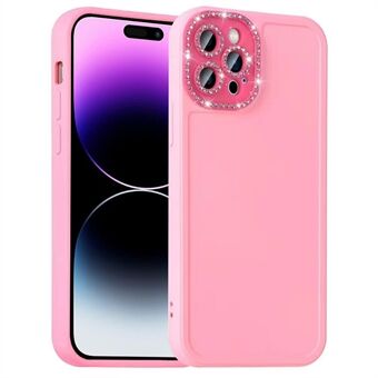 Voor iPhone 14 Pro Max TPU + PC Schokabsorberende telefoonhoes Strass decor Precieze uitsparingen Camerabeschermhoes