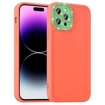 Voor iPhone 14 Pro Max TPU + PC Schokabsorberende telefoonhoes Strass decor Precieze uitsparingen Camerabeschermhoes