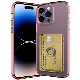 Voor iPhone 14 Pro Max Card-serie Verdikte TPU-telefoonhoes Transparante kaarthouder Schokbestendig hoesje