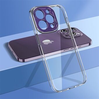 Voor iPhone 14 Pro Max Schokbestendige harde pc-achterkant Camerabescherming Frame Kristalheldere telefoonhoes