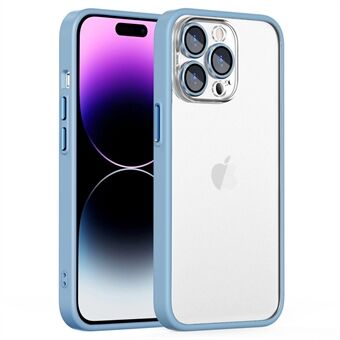 Voor iPhone 14 Pro Max Metalen Ring Glas Lensbeschermer Telefoonhoes Hard PC TPU Frame Beschermhoes