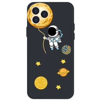 Voor iPhone 14 Pro Max Cartoon Astronaut Planet Pattern TPU Case Shockproof Phone Back Cover