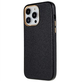 Voor iPhone 14 Pro Max PU-leer + pc-telefoonhoes Litchi-textuur Scratch telefoonhoes