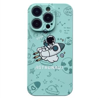 Voor iPhone 14 Pro Max Smartphone-hoes met astronautenpatroon Anti- Scratch TPU-telefoonhoes