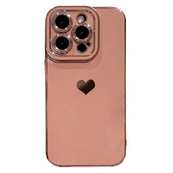 Voor iPhone 14 Pro Max TPU Telefoonhoes Love Heart 6D Galvaniseren Telefoonhoes