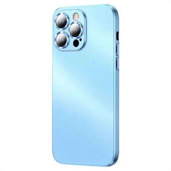 Voor iPhone 14 Pro Max Electroplating Soft TPU Cover Anti-vingerafdruk Matte telefoonhoes met ingebouwde lensbeschermer