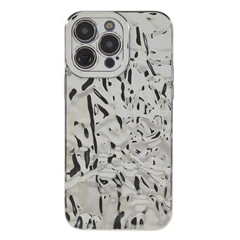 Voor iPhone 14 Pro Max Galvaniseren Zachte TPU Telefoonhoes Gerimpelde ongelijke beschermende telefoonhoes