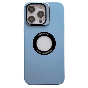 Voor iPhone 14 Pro Max Matte Telefoon Case Logo View Hard PC Cover met Camera Lens Frame Kickstand