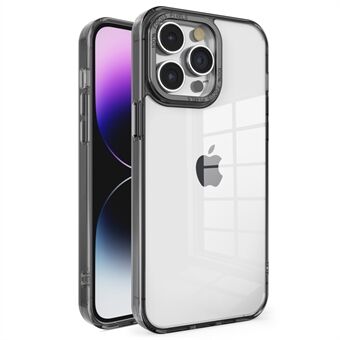 Voor iPhone 14 Pro Max Crystal Series Achterkant Transparant Schokbestendig PC+TPU Telefoonhoesje