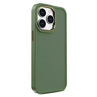 Voor iPhone 14 Pro Max PC + TPU Skin-touch telefoonhoes Metalen cameraframe Achterkant