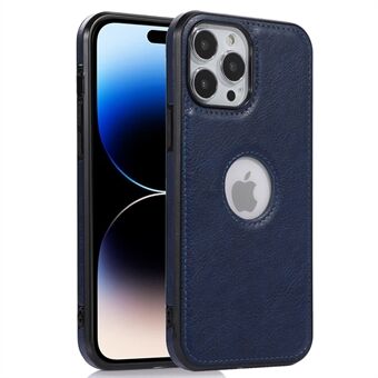 Zachte TPU+PU-telefoonhoes voor iPhone 14 Pro Max Schokbestendig Slim Case-logo Bekijk telefoonhoes