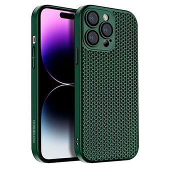 KSTDESIGN Icenets-serie voor iPhone 14 Pro Max Achterkant Warmteafvoer Harde pc-telefoonhoes met lensfilm