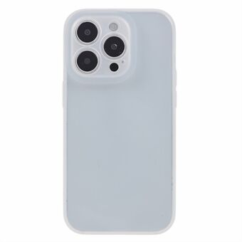 Voor iPhone 14 Pro Max vloeibare siliconen + pc schokbestendige telefoonhoes doorschijnende precieze uitsparing