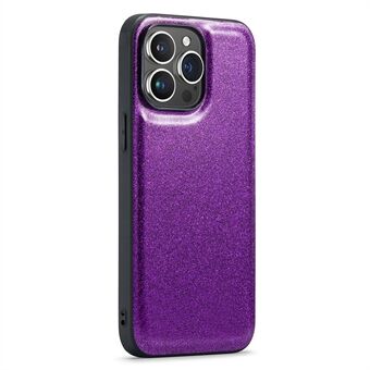 DG.MING Voor iPhone 14 Pro Max Hoesje Glitter Achterkant Shell PU Leer+PC+TPU Telefoonhoes