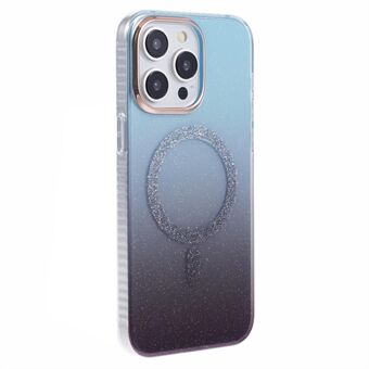 Voor iPhone 14 Pro Max Slanke Hoes Compatibel met MagSafe Glitter Gradiënt TPU+Acrylaat Telefoonhoesje