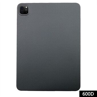 Voor iPad Pro 11-inch (2018) / (2020) / (2021) / (2022) Zwarte Hoes 600D Fijne Textuur Aramid Fiber Krasbestendige Tablet Cover.