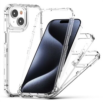 Voor de iPhone 15 Clear Case met valbescherming, een hybride telefoonhoesje gemaakt van TPU+PC+acryl.