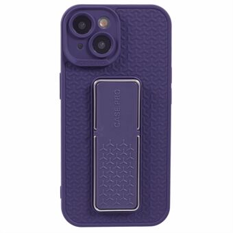 XL serie voor iPhone 15 TPU hoesje met standaard telefoonhoesje en precieze lensuitsparingen.