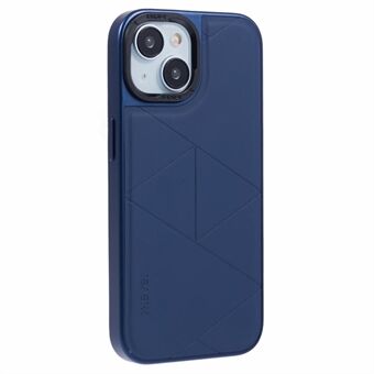 X-LEVEL Schokbestendige Geometrische PU Lederen Achterkant Hoesje Voor iPhone 15