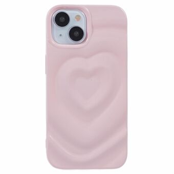 WT-serie voor iPhone 15-hoes TPU 3D Hartgolf Esthetisch Telefoonhoesje