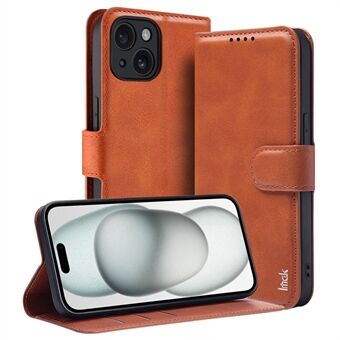 IMAK Voor iPhone 15 Case Wallet Stand PU Lederen Folio Flip Telefoonhoesje