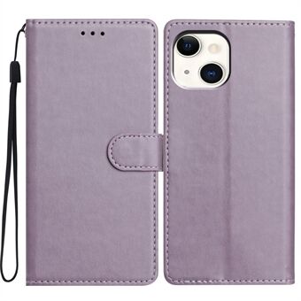 Voor iPhone 15 Leren Telefoonhoesje Wallet Stand Cover met Handige Band