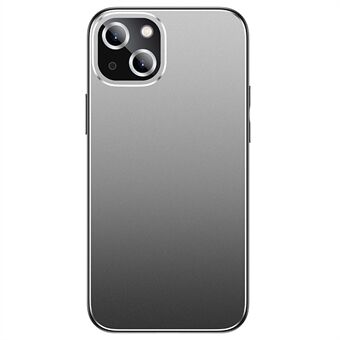 Voor iPhone 15 hoes PC+TPU matte achterkant telefoonhoes met lensfilm