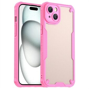 Armor-serie voor iPhone 15 hoesje PC+TPU semi-transparante mat afwerking beschermende telefoonhoes