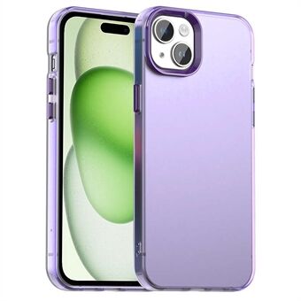 Voor iPhone 15 Hoes PC+TPU+PET Matte Anti-Val Telefoon Achterkant Hoesje