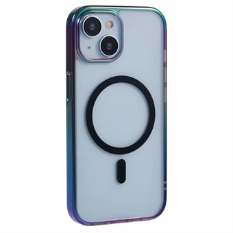 KIGC Voor iPhone 15 Hoes Compatibel met MagSafe Betoverende Kleur TPU+PC Telefoon Achterkanthoes