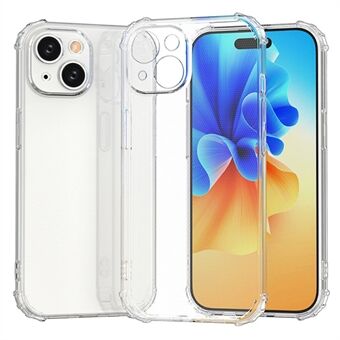 Anti-kras Telefoonhoesje voor iPhone 15, HD Transparante TPU Behuizing Vierhoek Schokbestendige Telefoon Cover