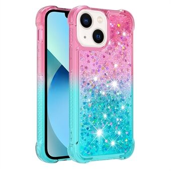 YB Quicksand Serie-3 Voor iPhone 15 Vloeibare Glitterhoesje Verloop TPU Telefoonhoesje