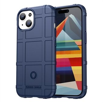 Voor de iPhone 15 - Zachte TPU Telefoonhoes - Vierkant Raster Textuur - Schokbestendige Telefoonhoes.