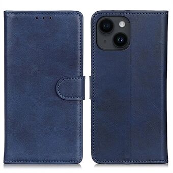 Koeienhuidtextuur Telefoon Portemonnee Hoesje voor iPhone 15, PU Leren Beschermhoes met Stand