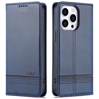 AZNS PU Leren + TPU Telefoonhoesje voor iPhone 15, Portemonnee Standaard Anti-val Cover