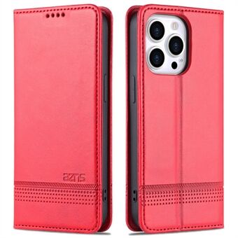 AZNS PU leder + TPU telefoonhoesje voor iPhone 15, portemonnee standaard anti-val hoesje
